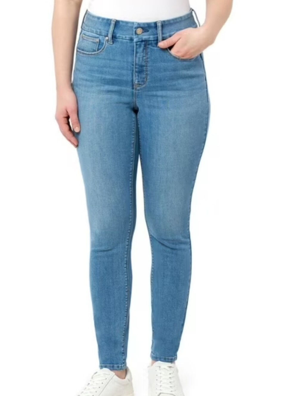Seven7 Mid-Rise Light Blue Skinny Jeans